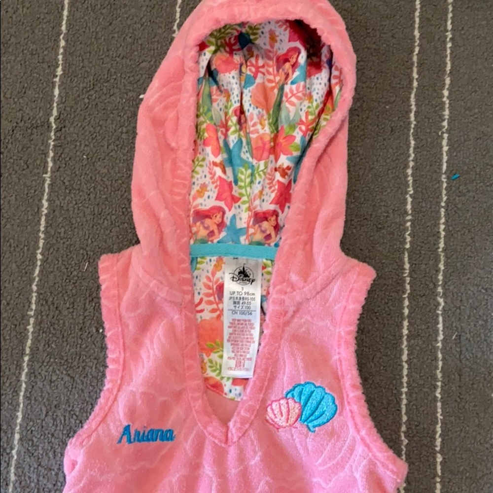 Little mermaid coverup with name Ariana